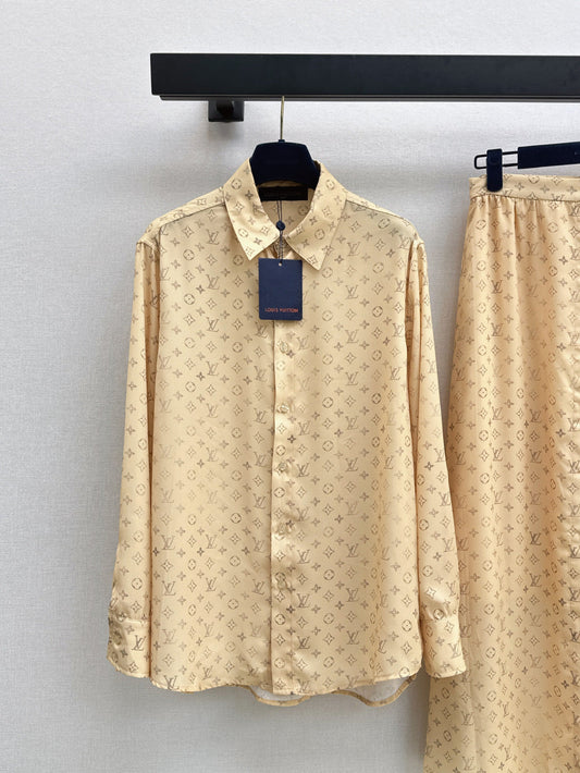 Loui* 25ss washed monogram shirt