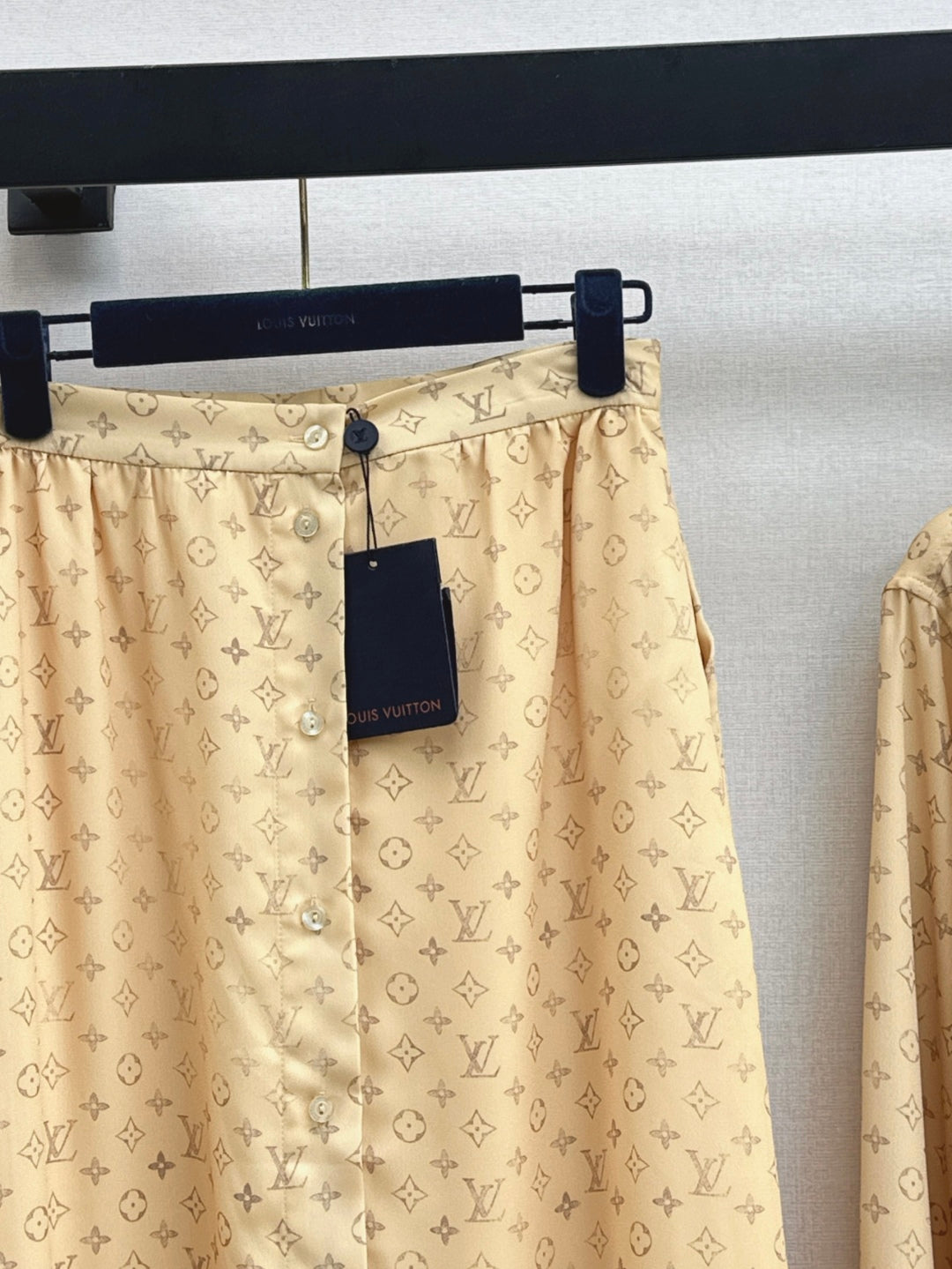 Loui* 25ss washed monogram maxi skirts