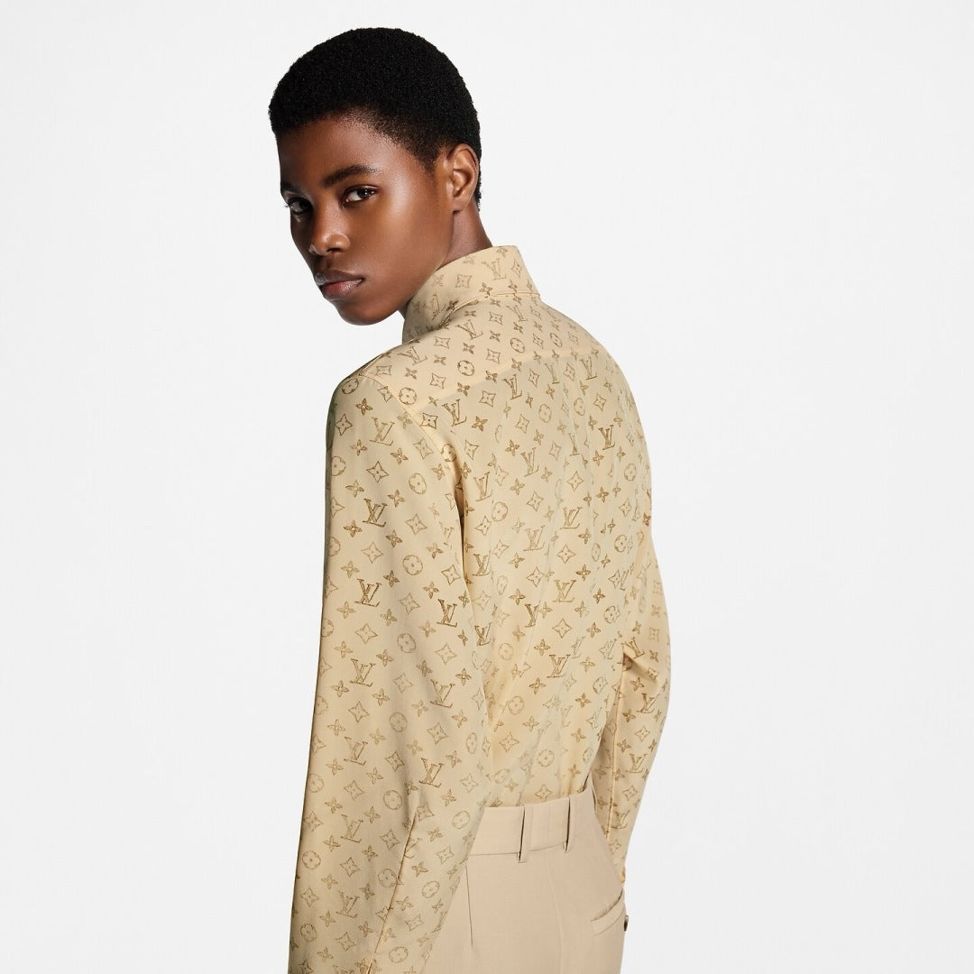 Loui* 25ss washed monogram shirt