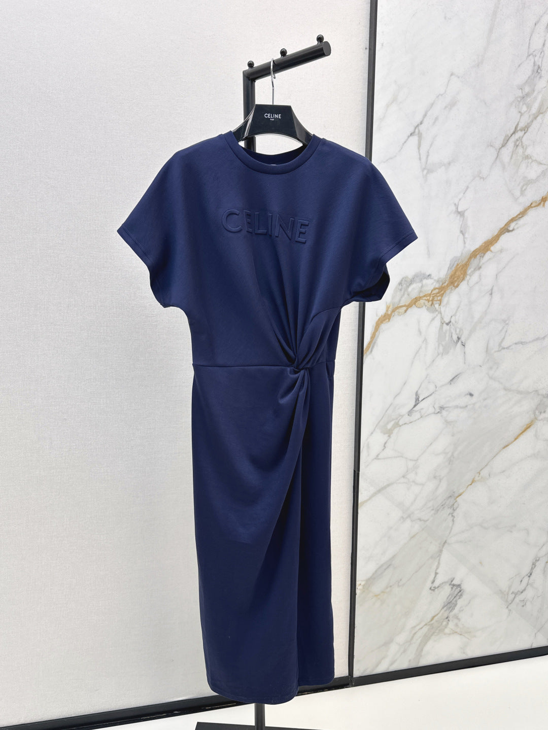 Cel* 25ss cotton pleated dress