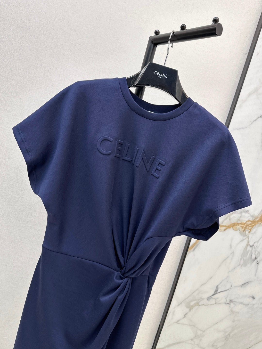 Cel* 25ss cotton pleated dress