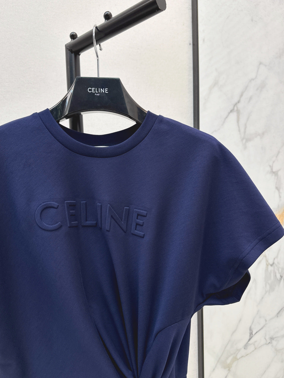 Cel* 25ss cotton pleated dress