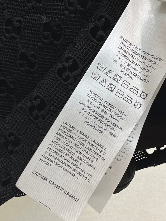 Gu* 25ss GG macrame top and skirt set