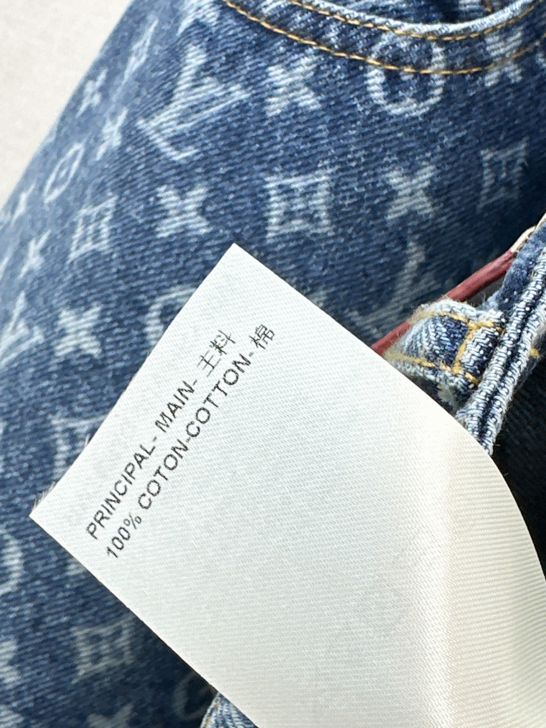 Loui* 25ss monogram denim mini skirt