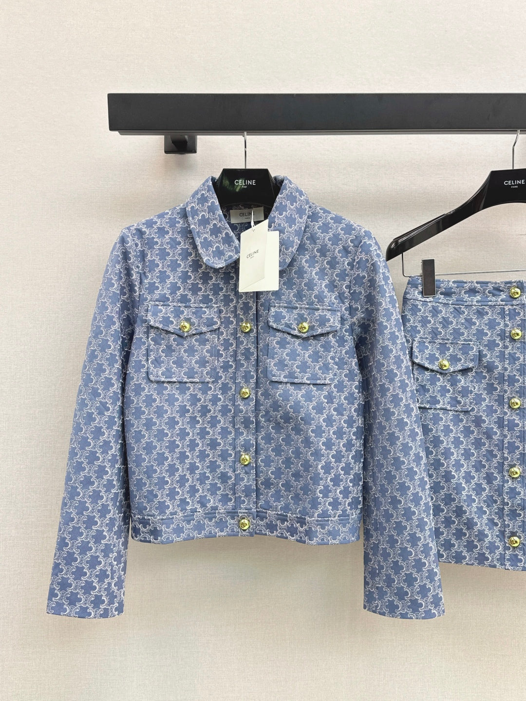 Cel* 25ss denim matching set