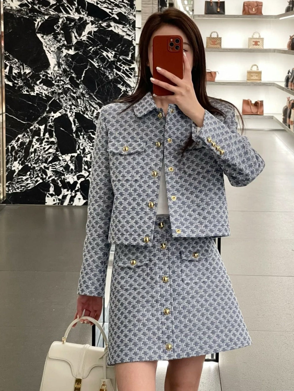 Cel* 25ss denim matching set