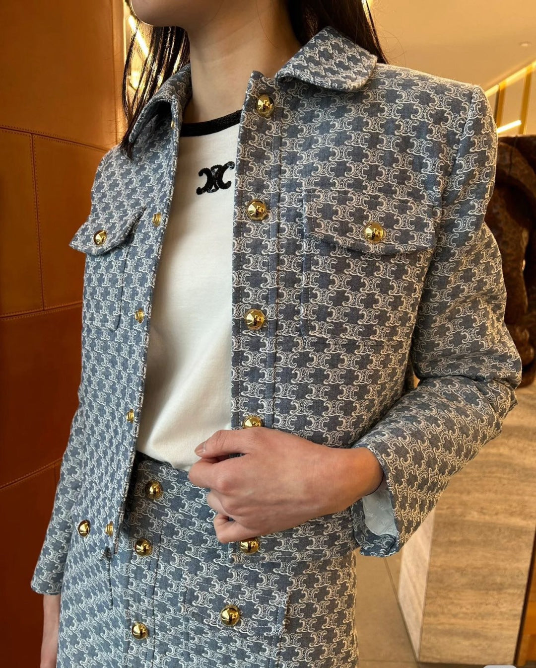 Cel* 25ss denim matching set