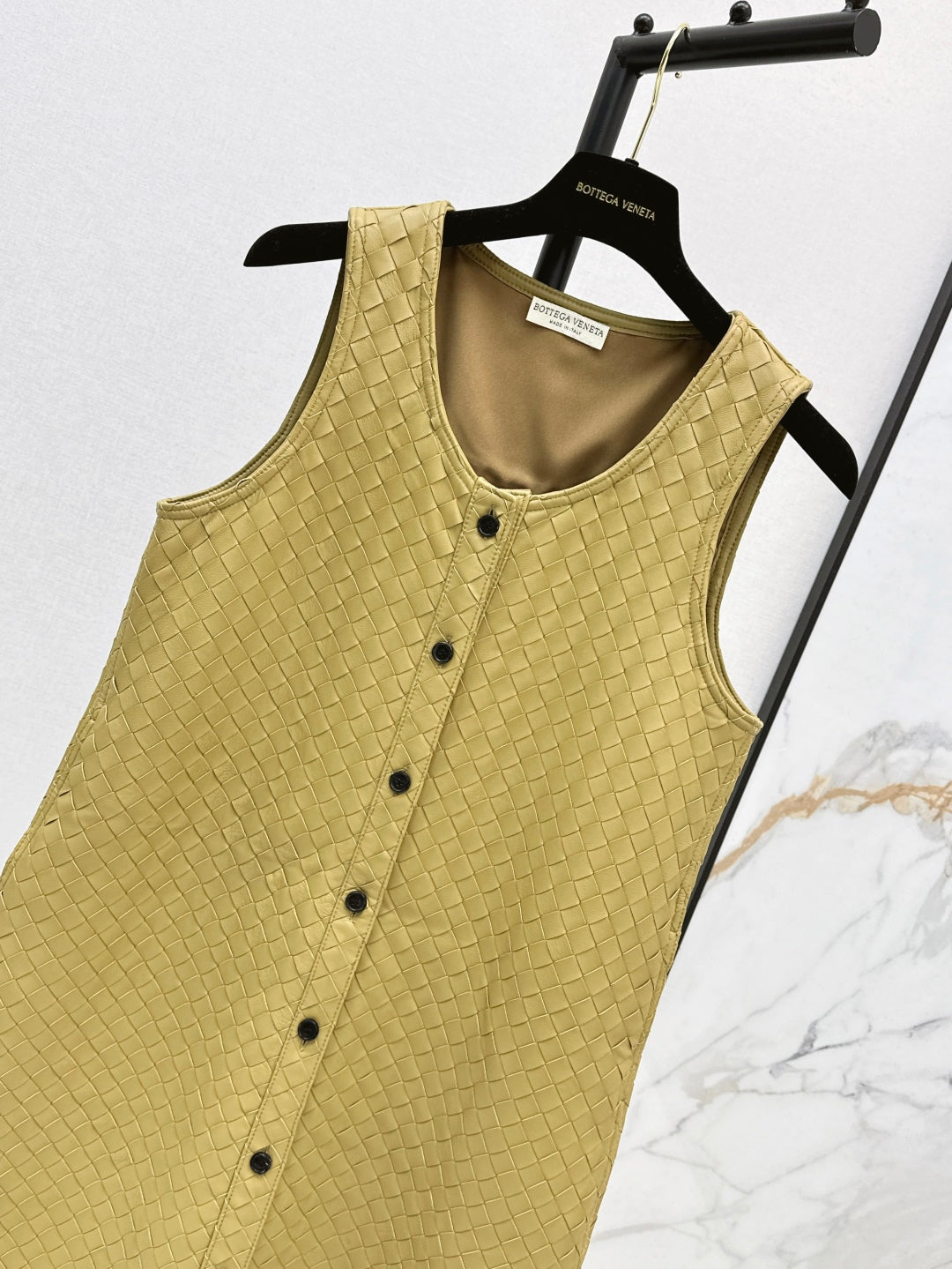 Bott*V 25ss weave leather gilet