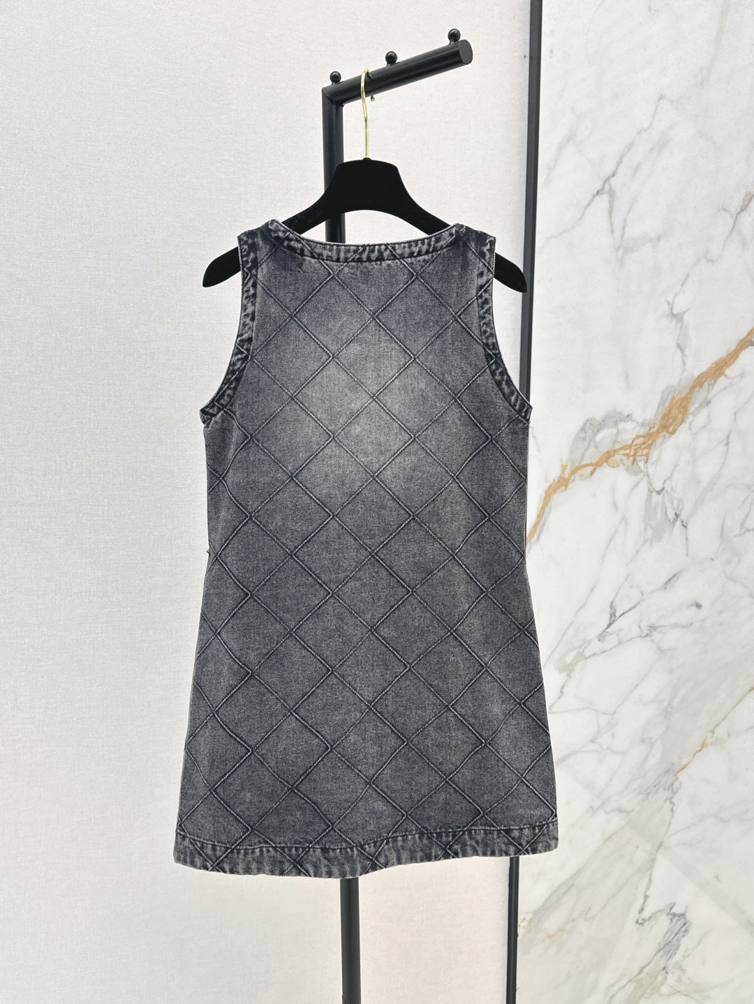 C*nel 25ss embroidered diamond denim dress