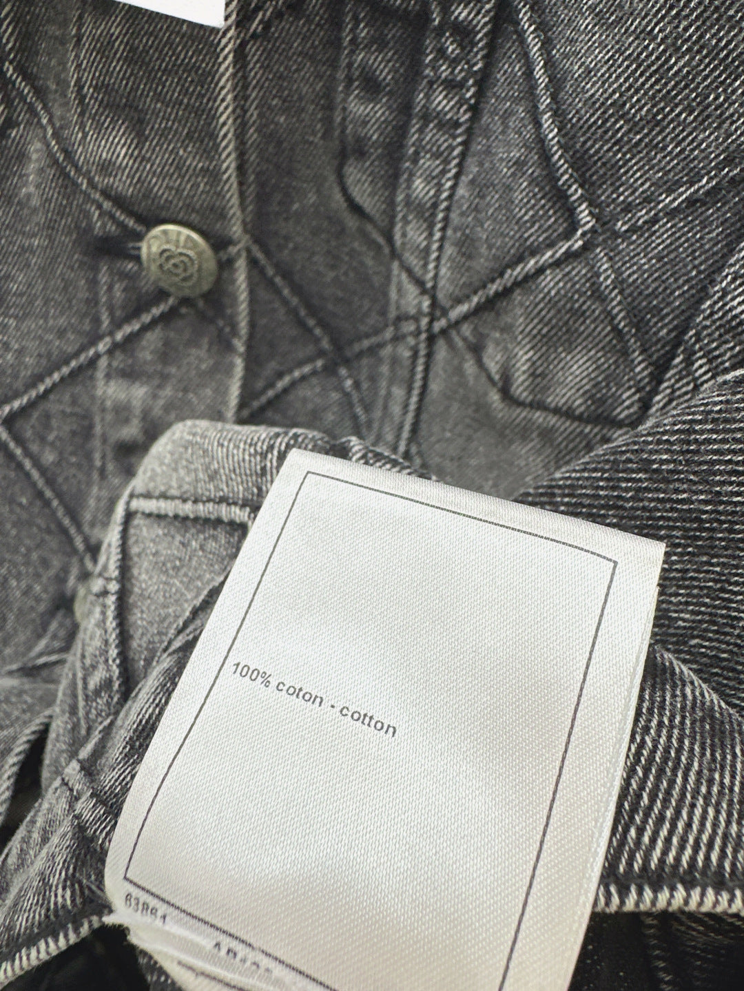 C*nel 25ss embroidered diamond denim jacket