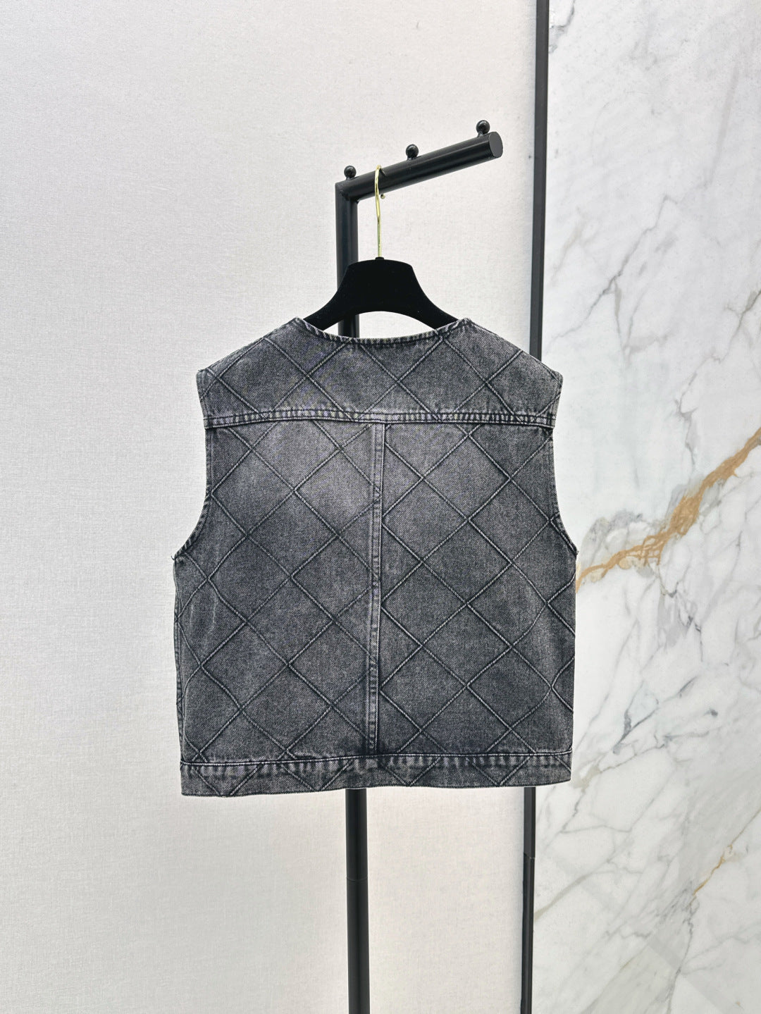 C*nel 25ss embroidered diamond denim jacket