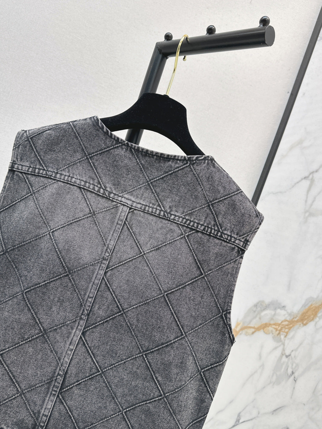 C*nel 25ss embroidered diamond denim jacket