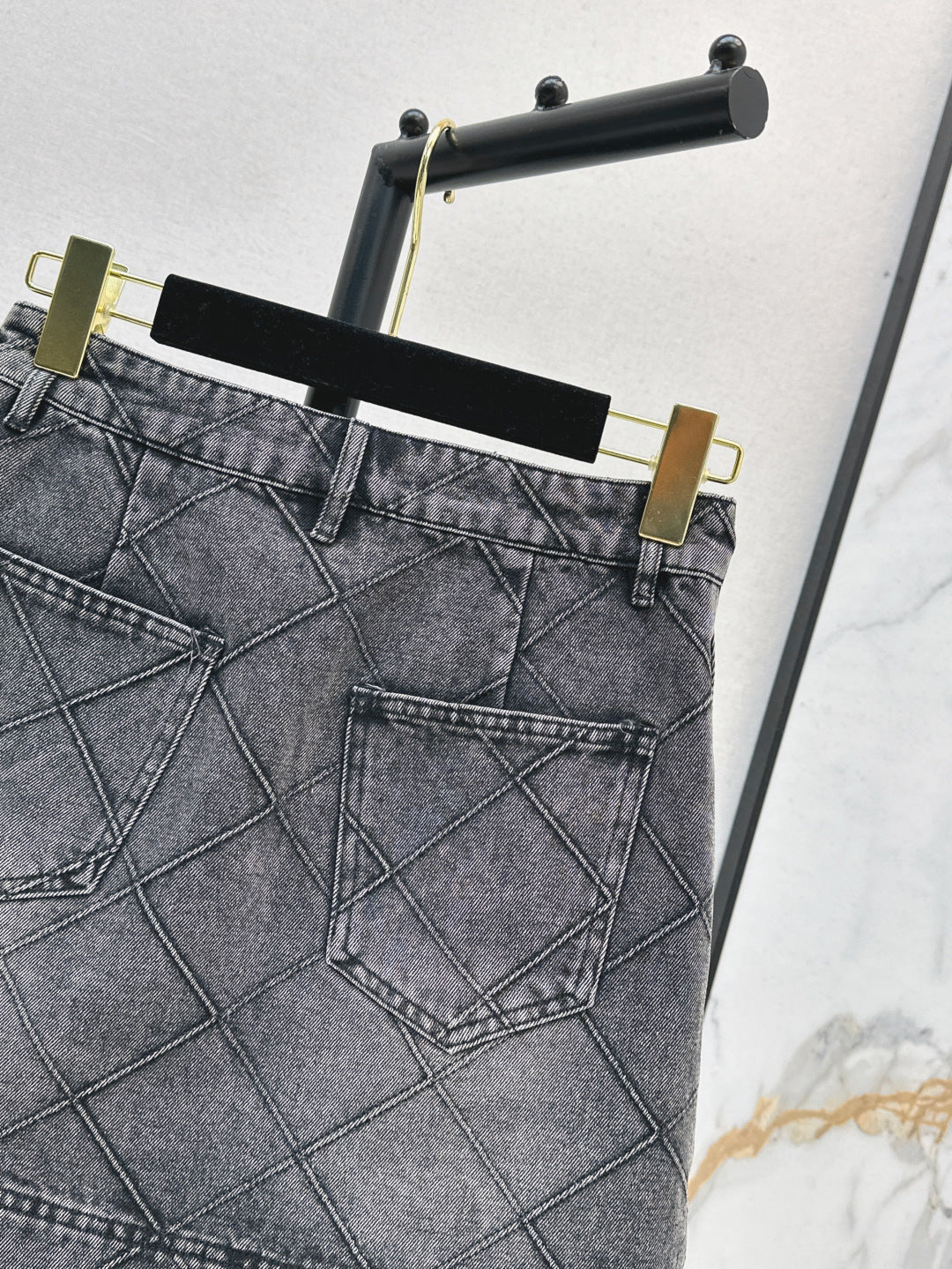 C*nel 25ss embroidered diamond denim shorts