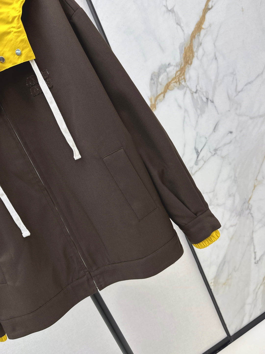 M*u 25ss mohair hooded blazer jacket