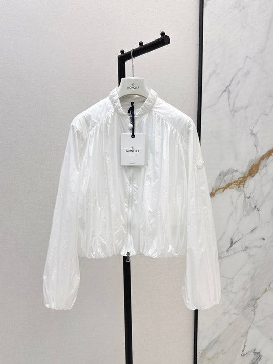 Monc* 25ss pleated details bomber jacket