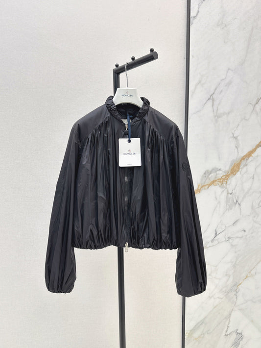 Monc* 25ss pleated details bomber jacket