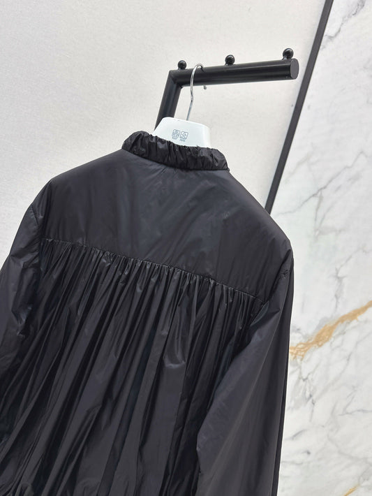 Monc* 25ss pleated details bomber jacket