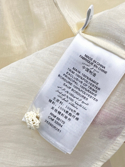 Zim* 25ss embroidered macrame shirt