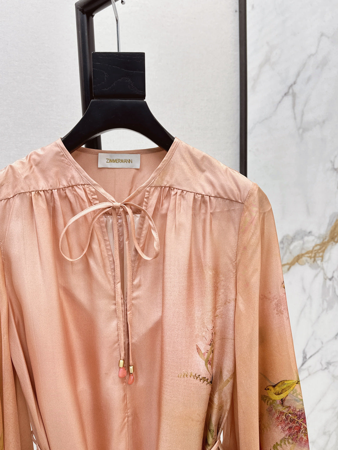 Zim* 25ss print silk long dress