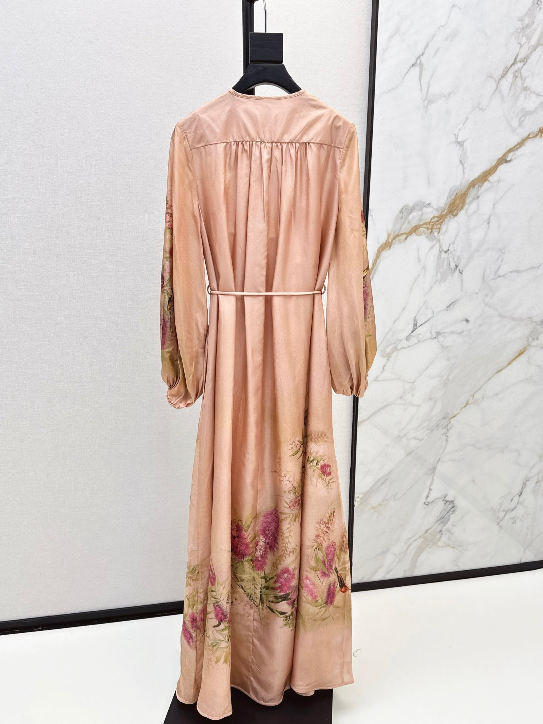 Zim* 25ss print silk long dress