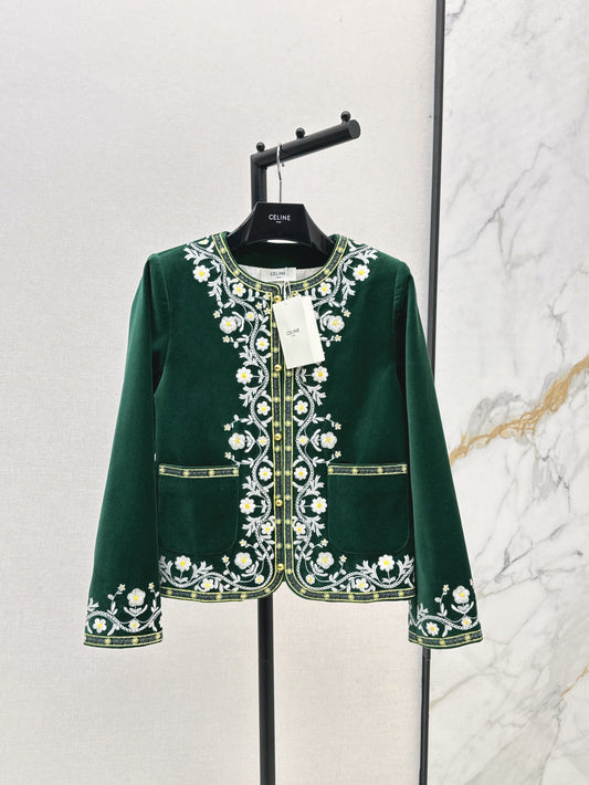 Cel* 25ss velvet embroidered chelsea jacket