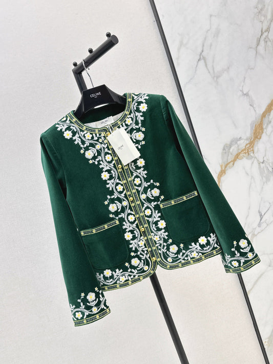 Cel* 25ss velvet embroidered chelsea jacket