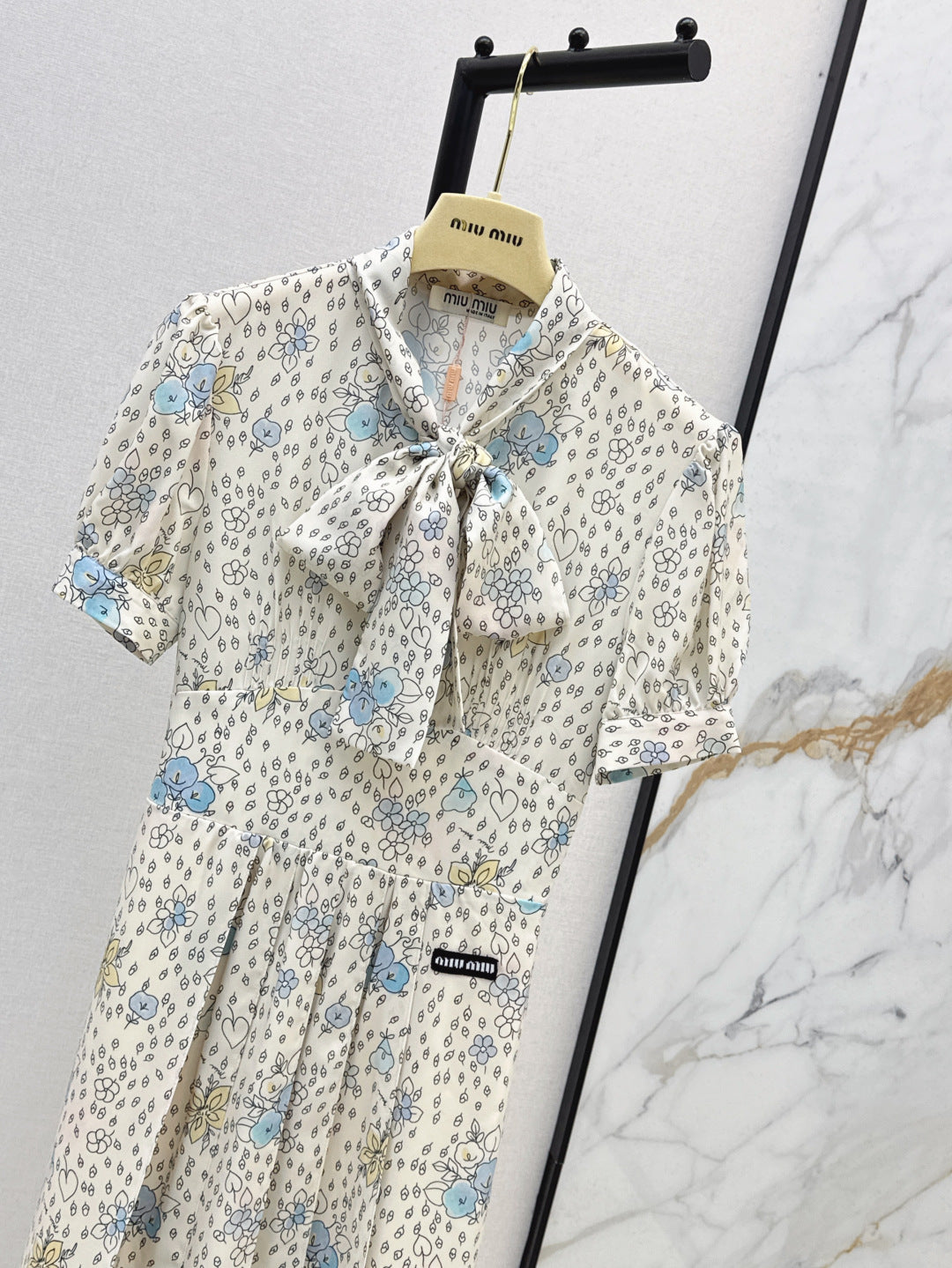 M*u 25ss floral print tied dress