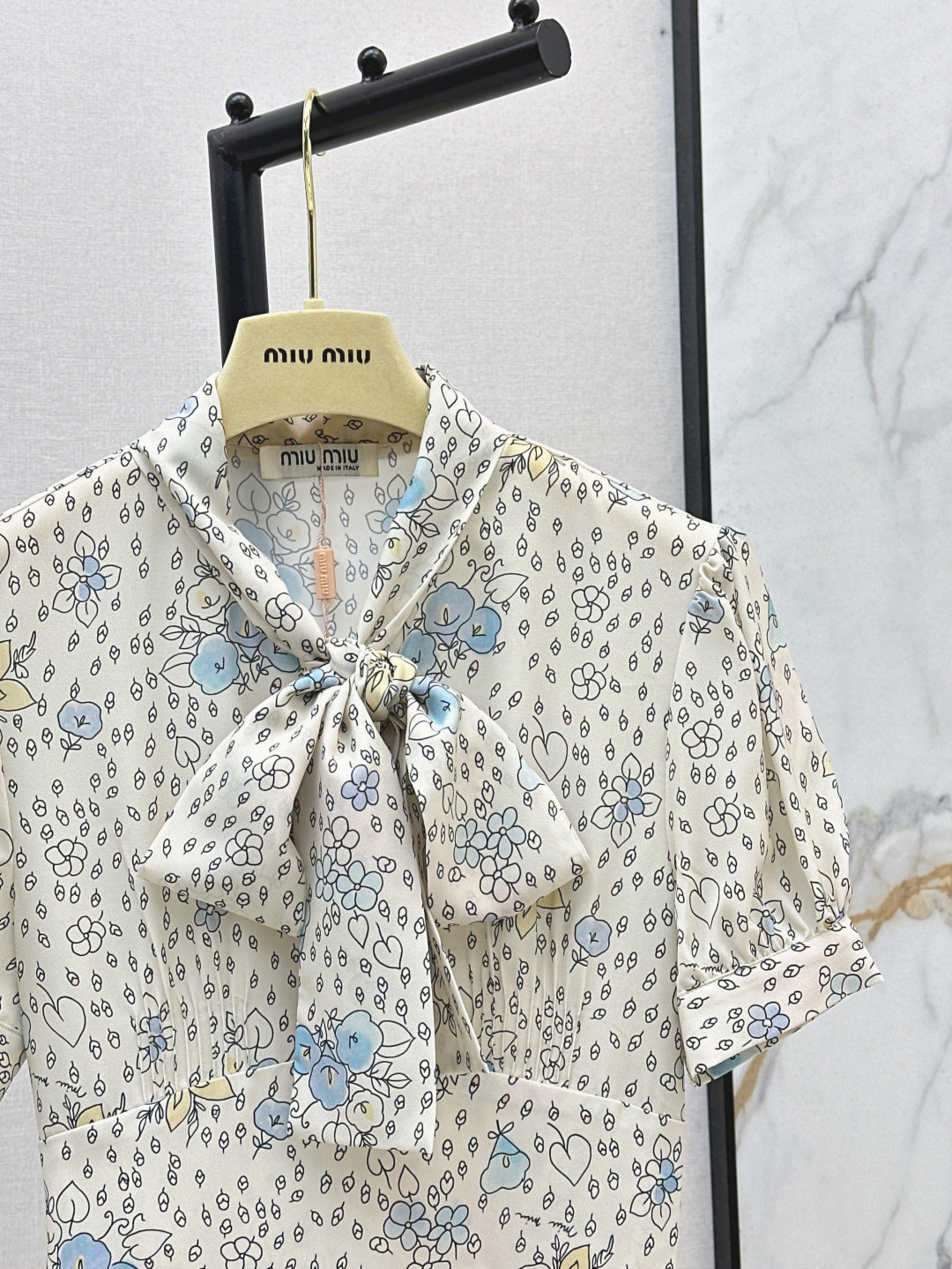 M*u 25ss floral print tied dress