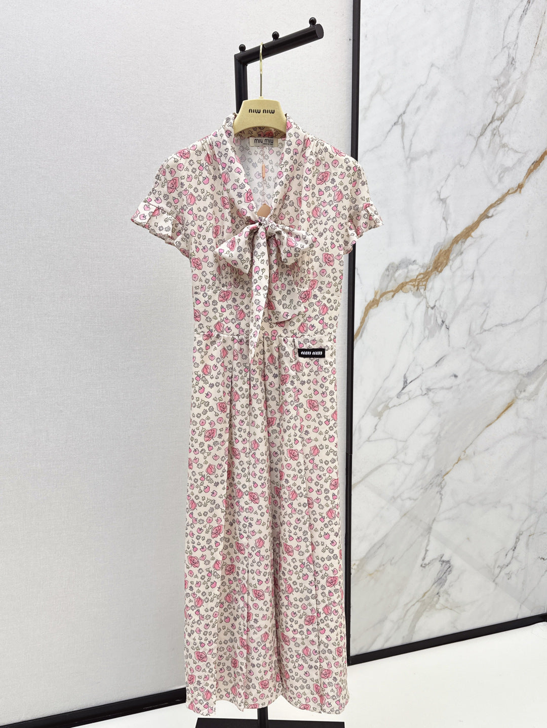 M*u 25ss floral print tied dress