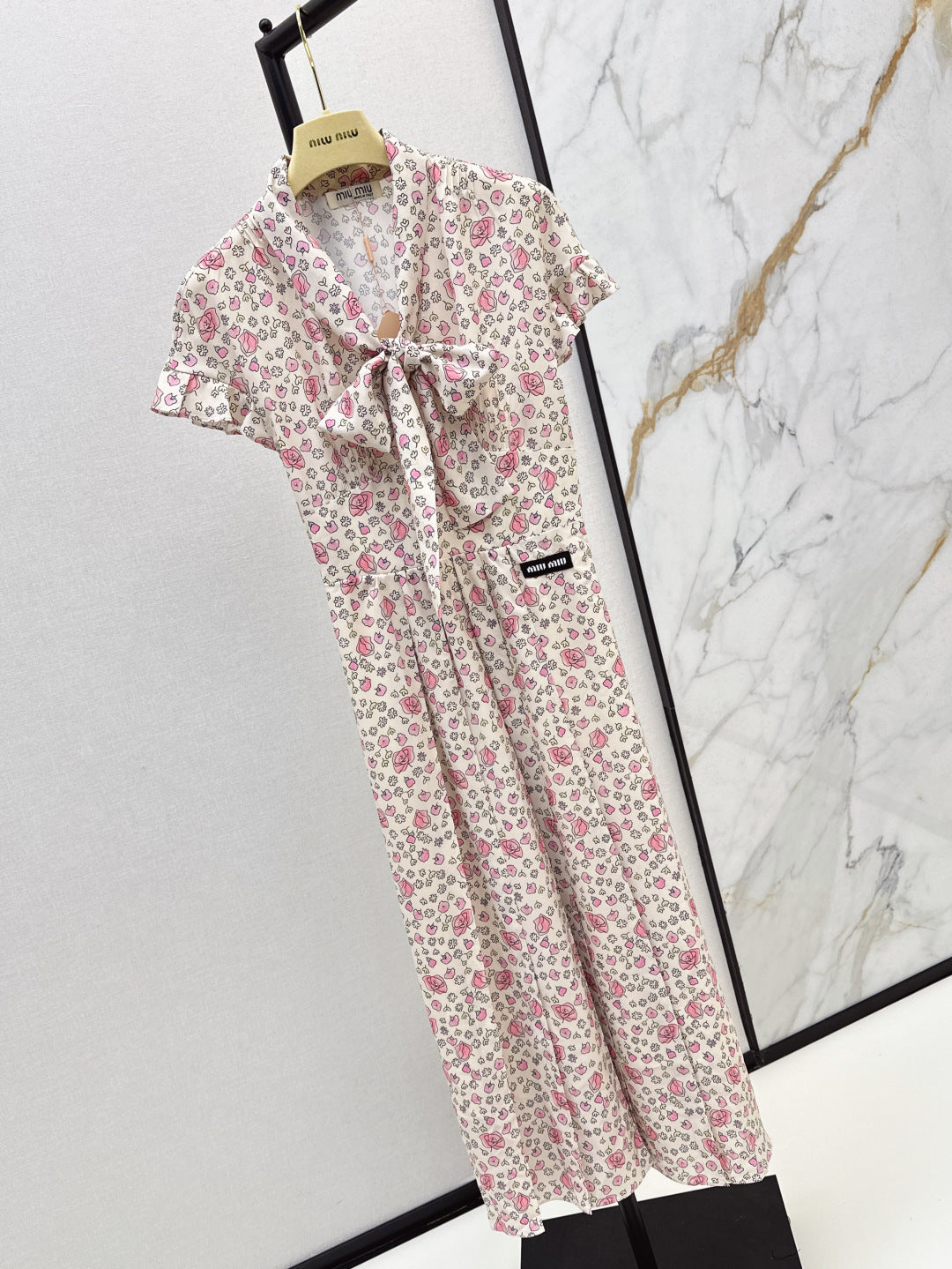 M*u 25ss floral print tied dress