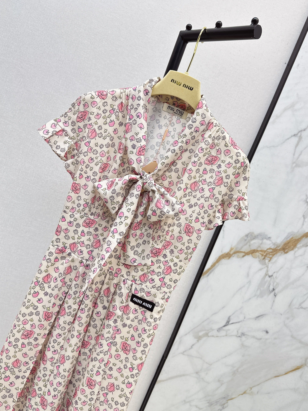 M*u 25ss floral print tied dress