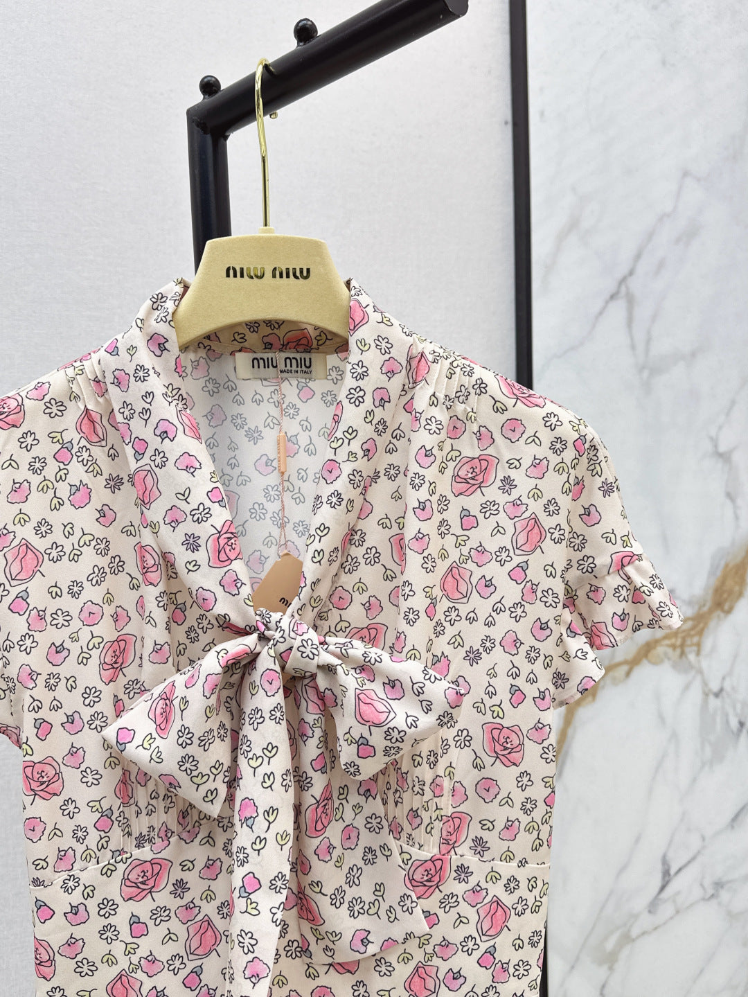 M*u 25ss floral print tied dress