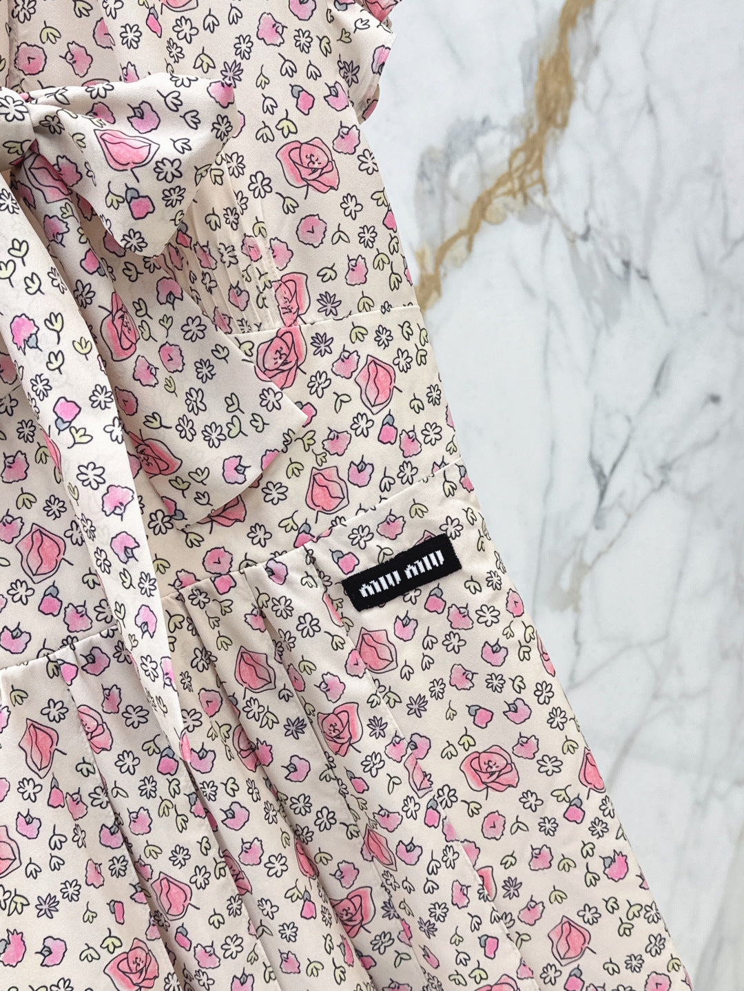 M*u 25ss floral print tied dress