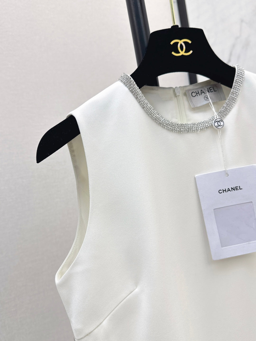 C*nel 25ss rhinestone hollow waist dress