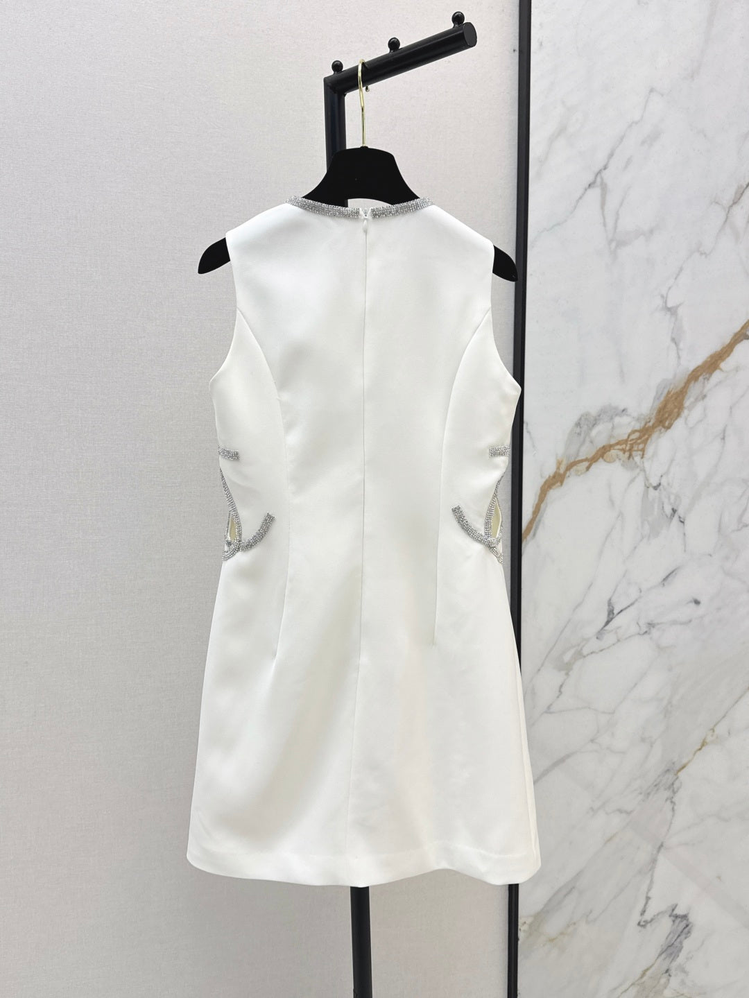 C*nel 25ss rhinestone hollow waist dress