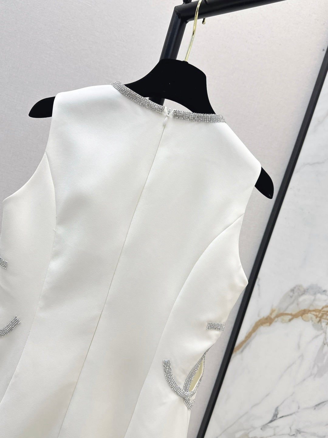 C*nel 25ss rhinestone hollow waist dress