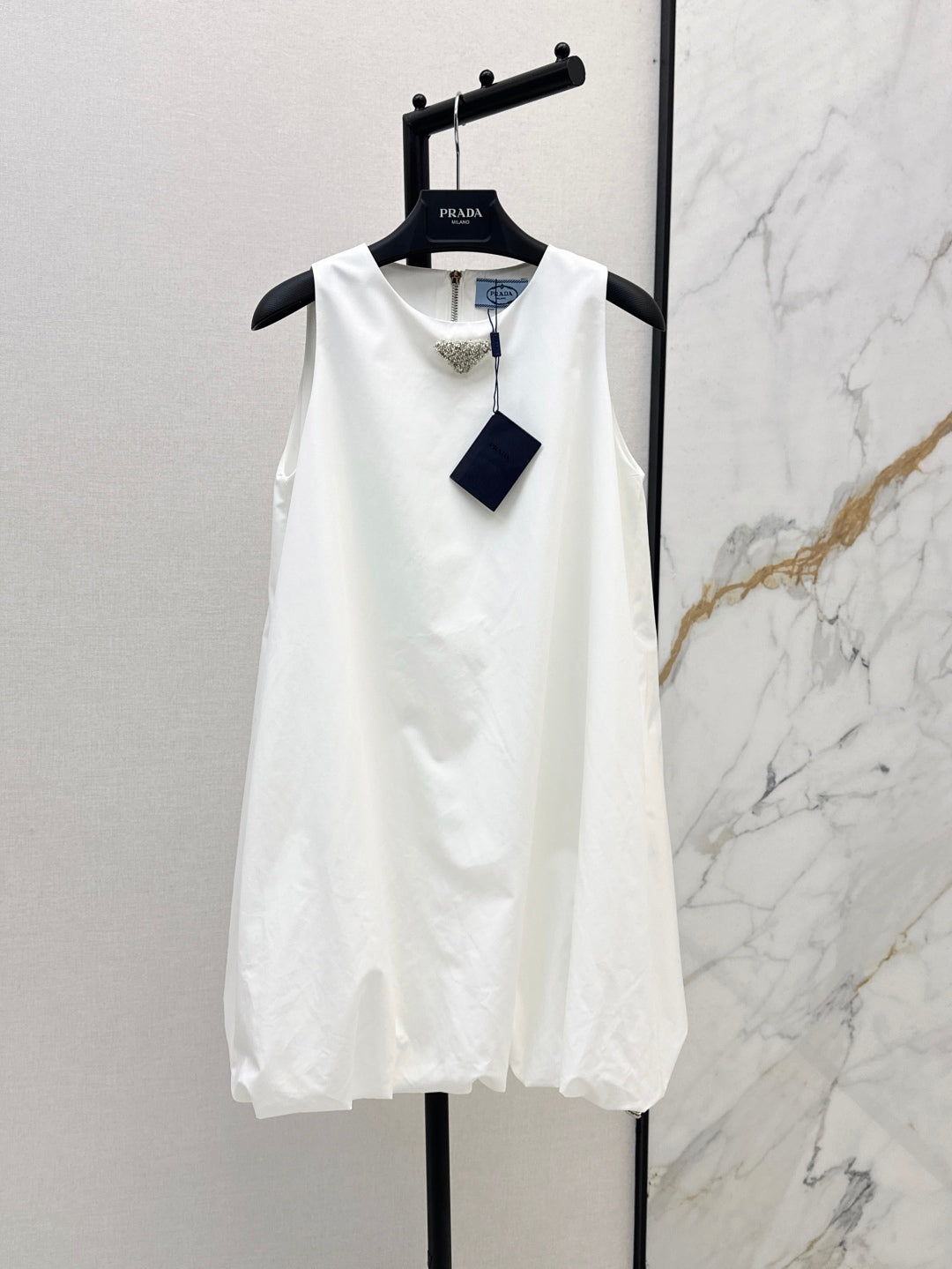 Pra* 25ss re-nylon balloon dress