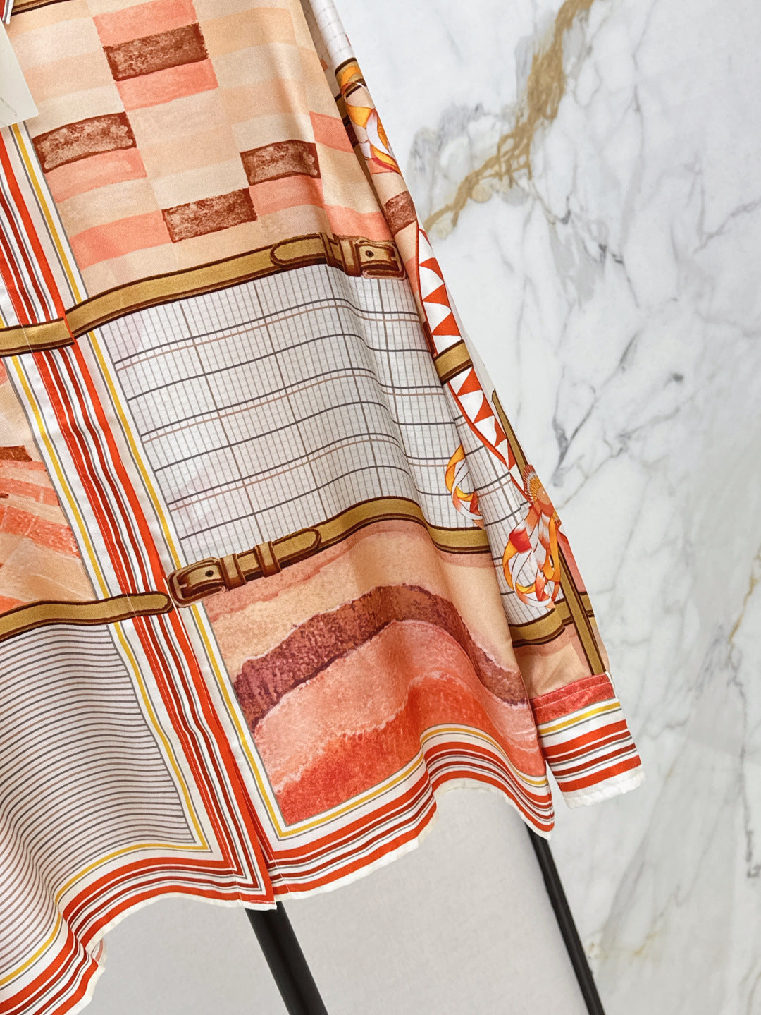 Herm* 25ss printed silk shirt