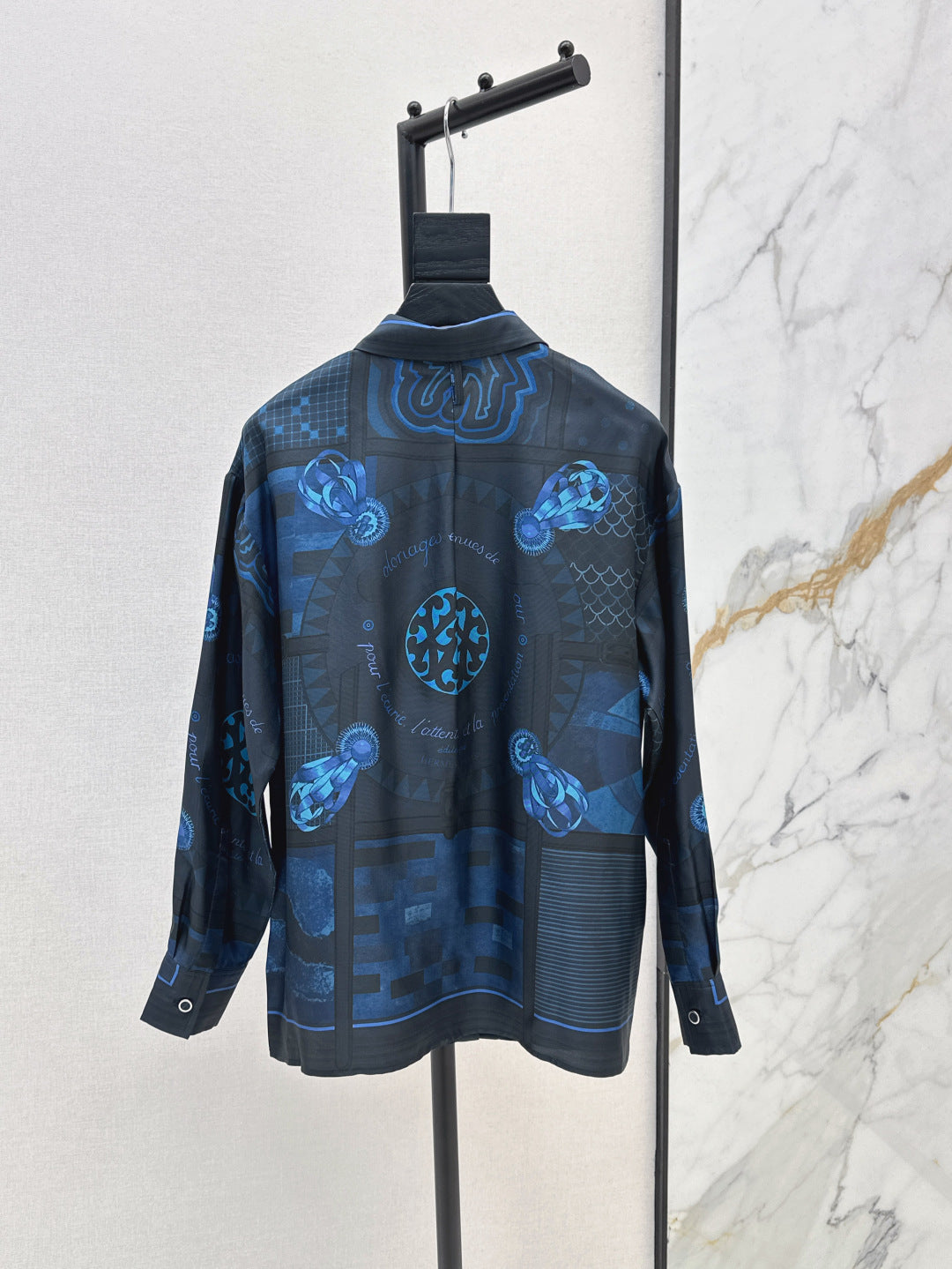 Herm* 25ss printed silk shirt