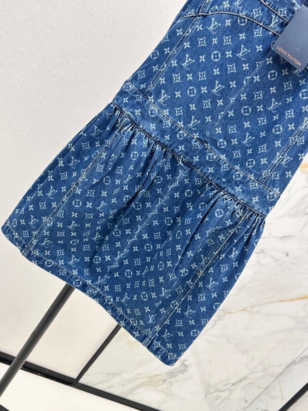 Loui* 25ss monogram denim dress