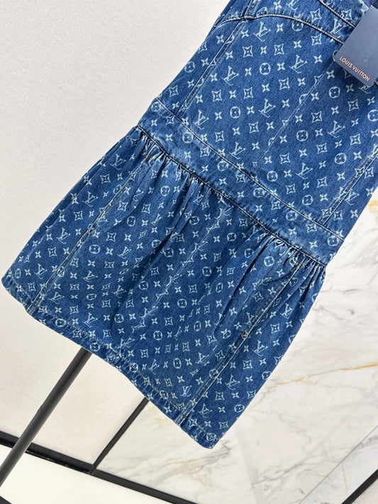 Loui* 25ss monogram denim dress
