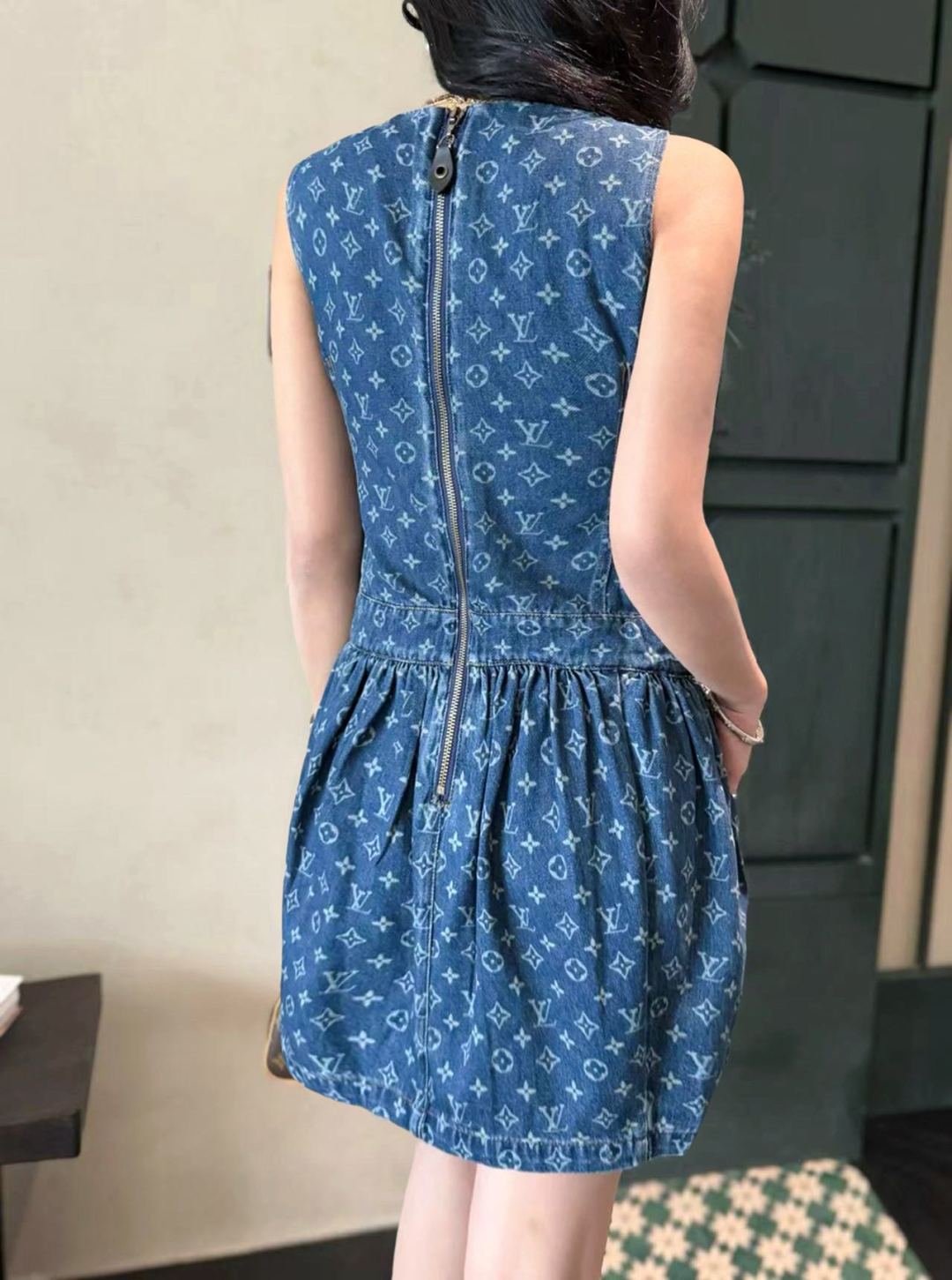 Loui* 25ss monogram denim dress