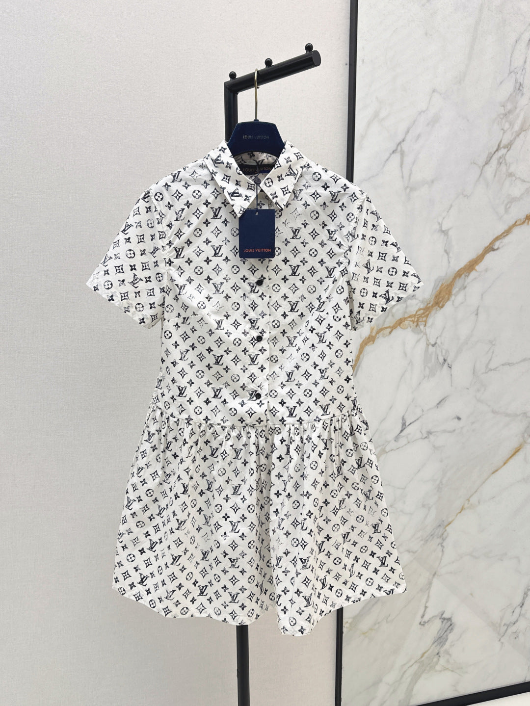 Loui* 25ss monogram cotton poplin shirtdress
