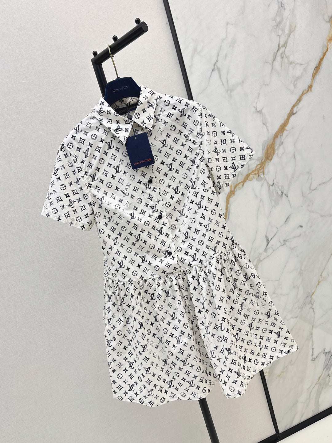 Loui* 25ss monogram cotton poplin shirtdress