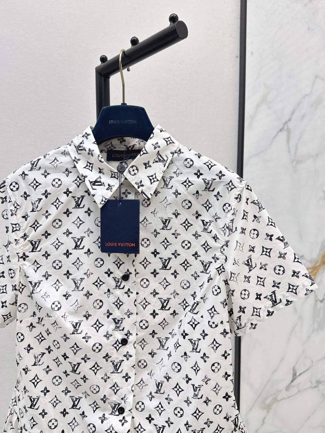 Loui* 25ss monogram cotton poplin shirtdress