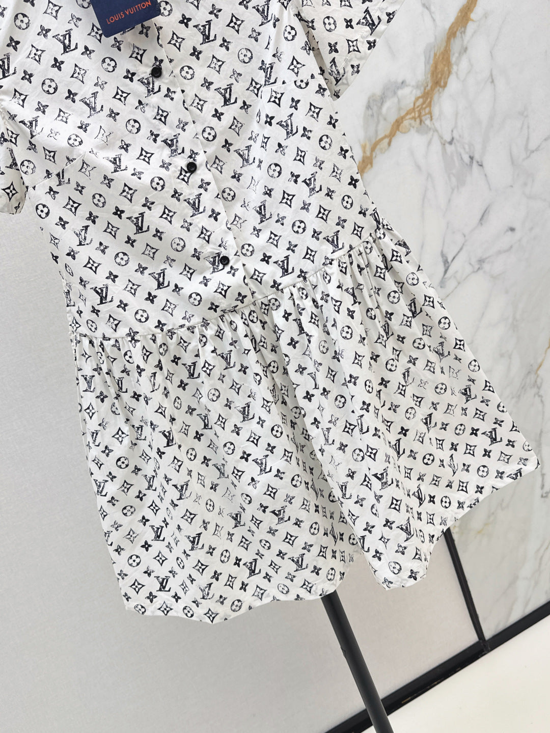 Loui* 25ss monogram cotton poplin shirtdress