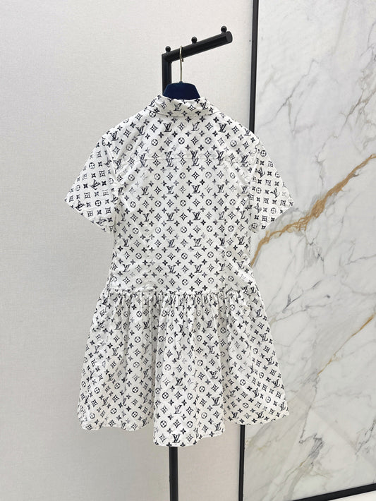 Loui* 25ss monogram cotton poplin shirtdress