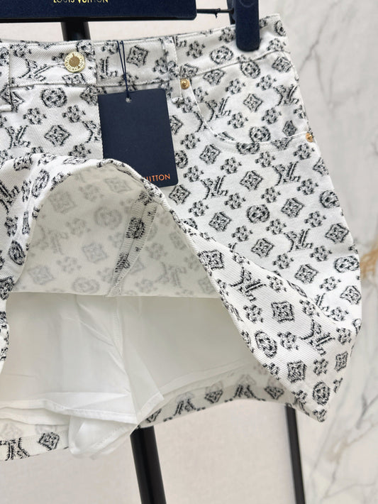 Loui* 25ss monogram fil coupe miniskirt