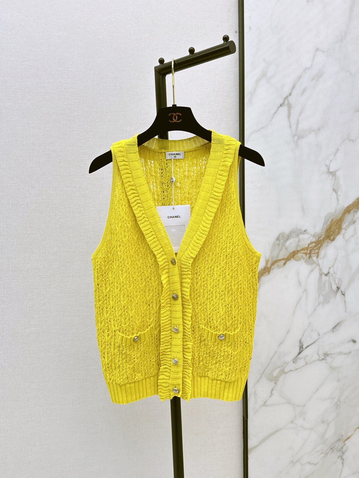 C*nel 25ss crochet sleeveless top