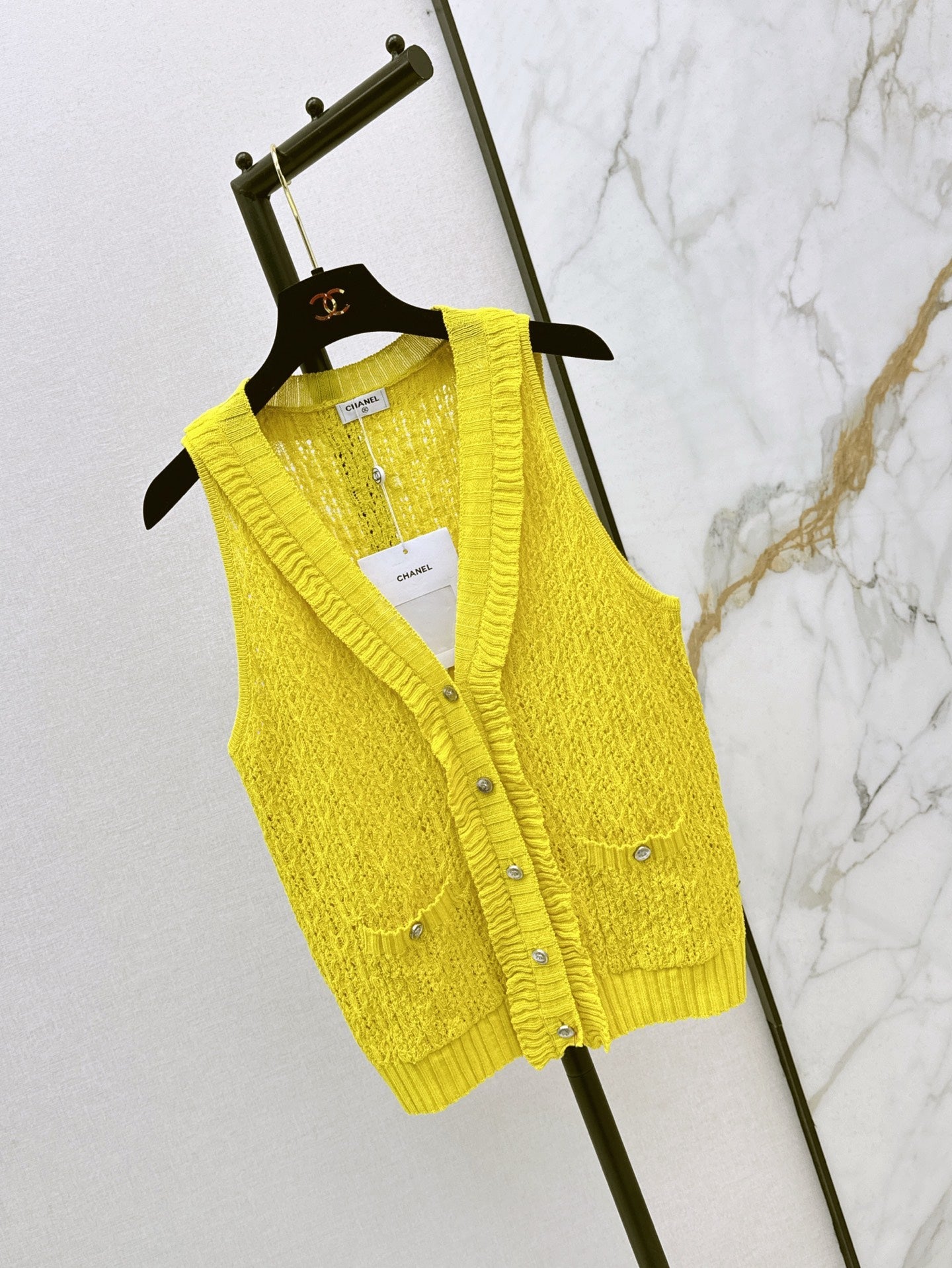 C*nel 25ss crochet sleeveless top